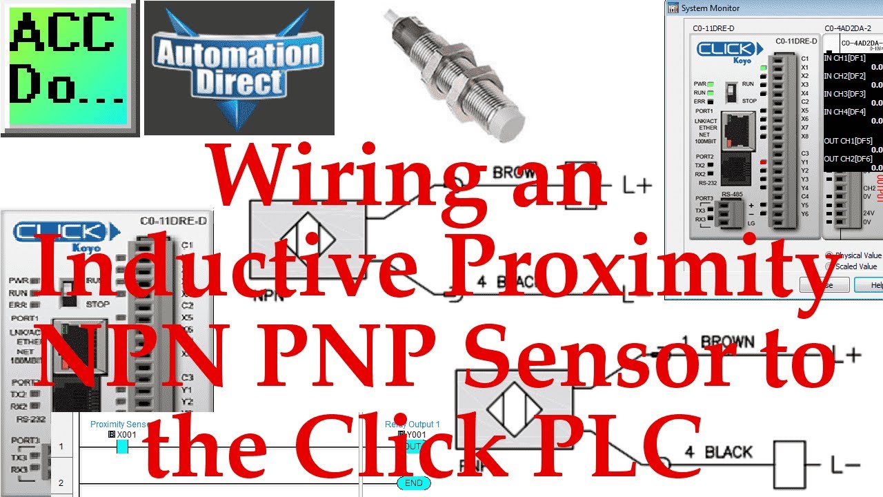 'Video thumbnail for Wiring an Inductive NPN PNP Sensor to the Click PLC'