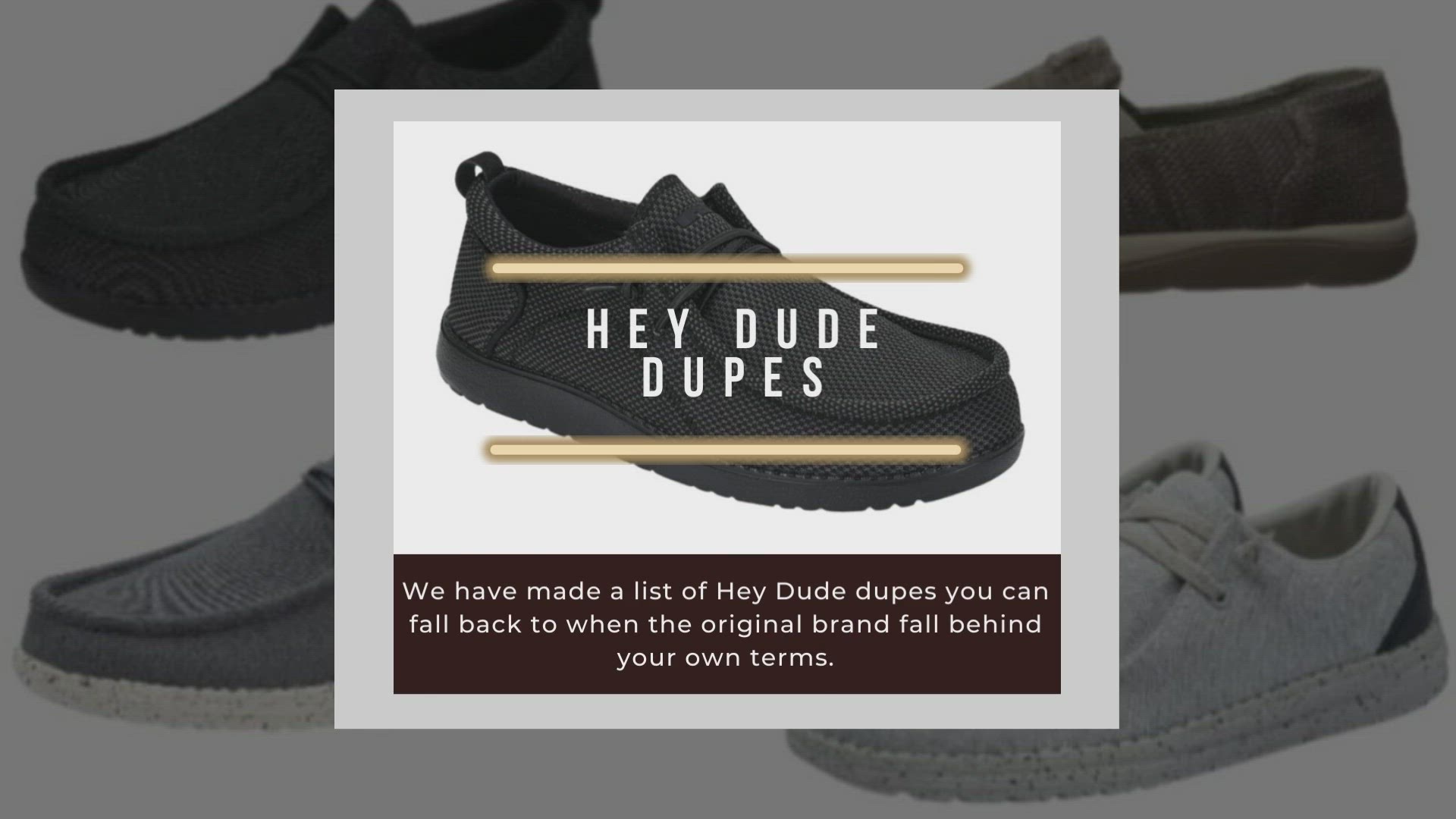 Video thumbnail for Hey Dude Dupes - Shoehabour.com
