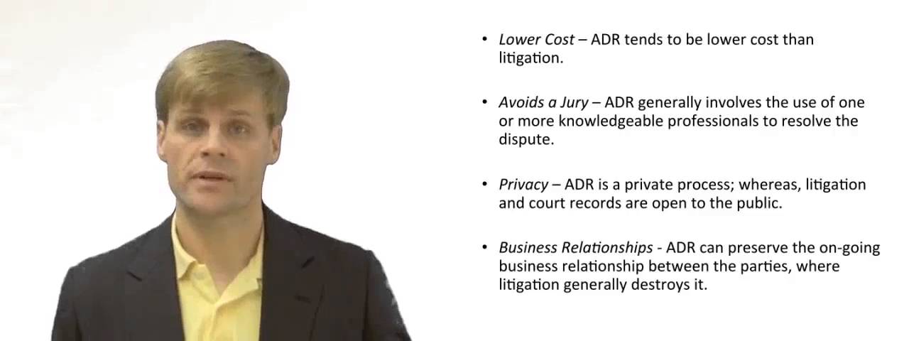'Video thumbnail for What are the Advantages of Alternative Dispute Resolution?'