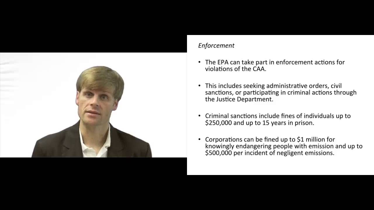'Video thumbnail for Clean Air Act - Enforcement Provisions'