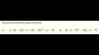 'Video thumbnail for Expand and Simplify Polynomials - Grade 9'