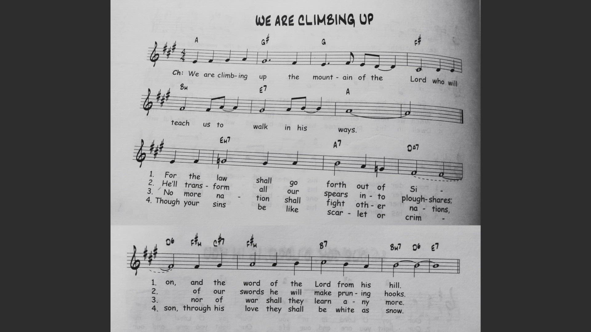 'Video thumbnail for We are Climbing Up - Catholic Mass Song Sheet Music'
