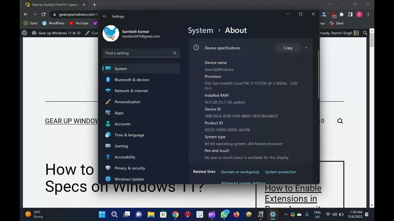'Video thumbnail for 2 Ways to Quickly Find PC’s Specs on Windows 11'