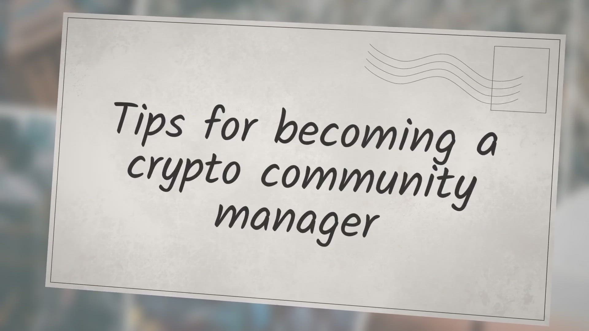 Video thumbnail for Tips for becoming a crypto community manager