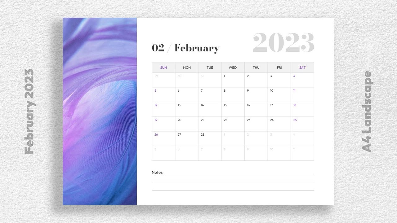 'Video thumbnail for February 2023 Printable Calendar Template Free Download'