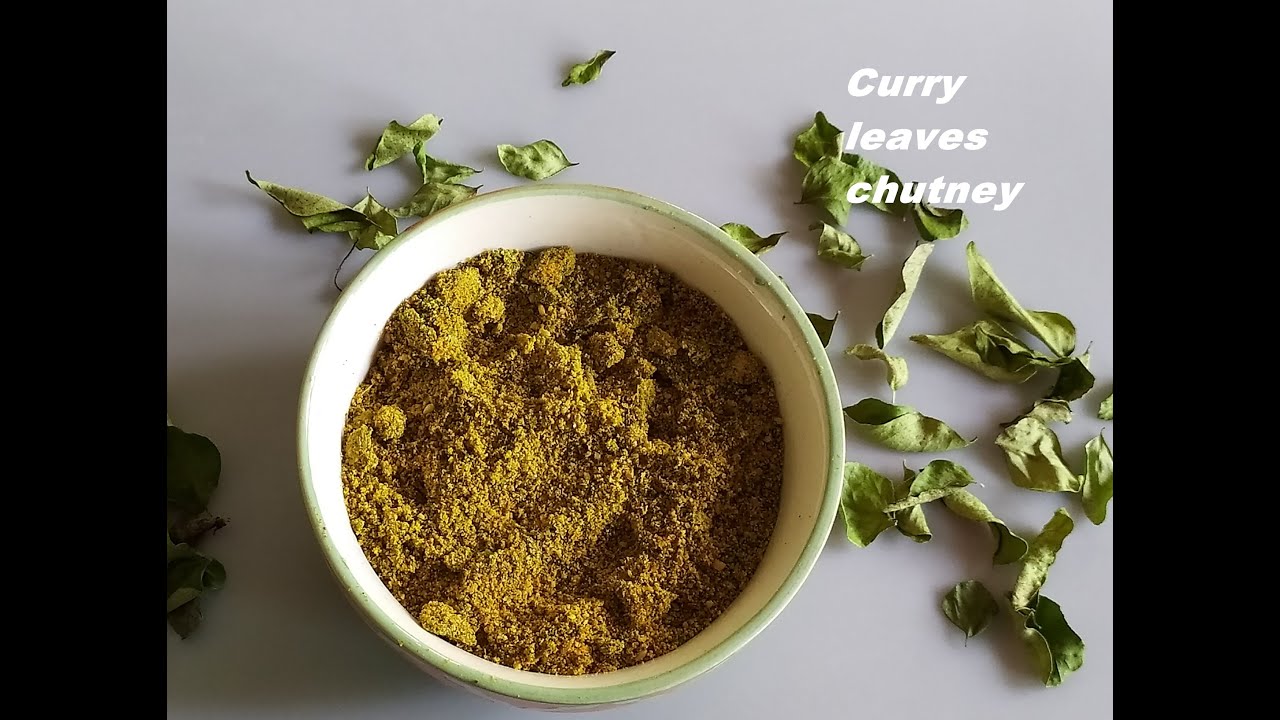 'Video thumbnail for Curry leaves powder recipe| Kadi patta chatni | Karibevu chutney pudi | karivepaku podi karuveppilai'