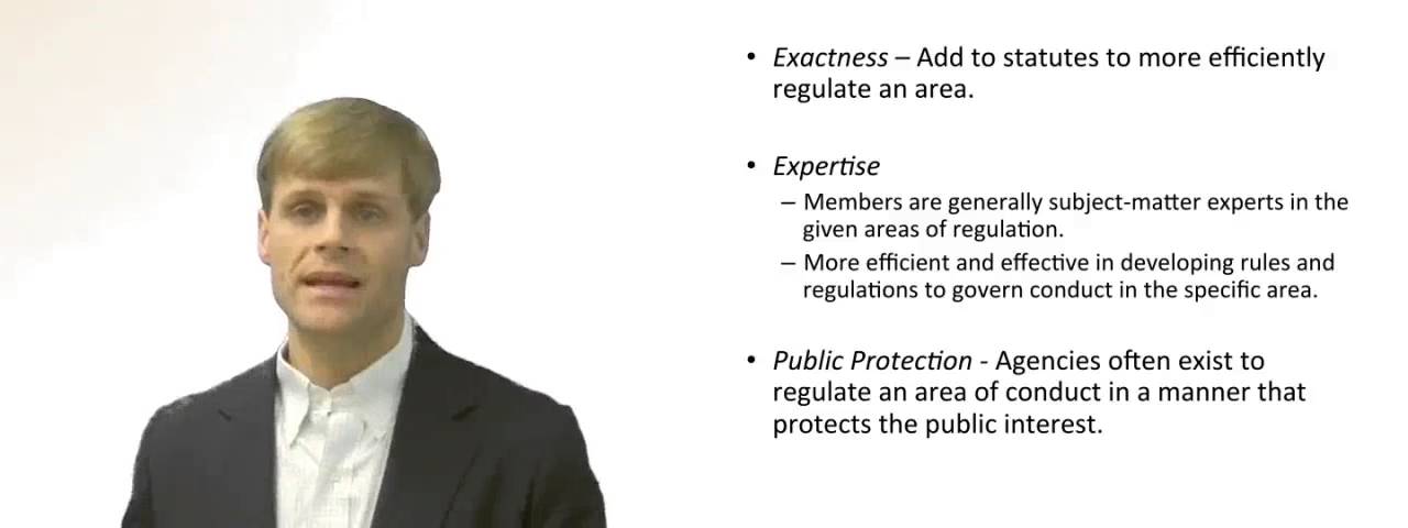 'Video thumbnail for Advantages of Administrative Agencies'