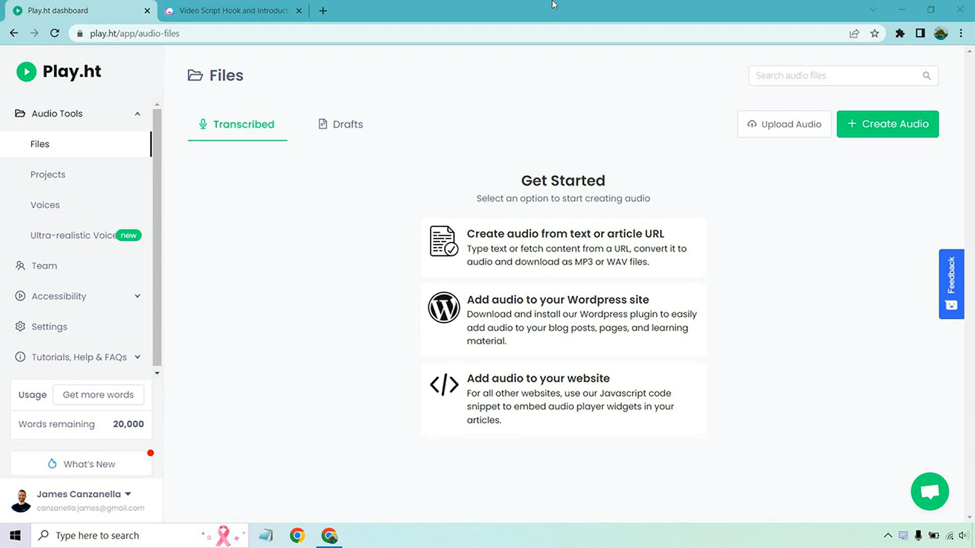 Video thumbnail for Play.ht Tutorial (How To Create Text To Voice)