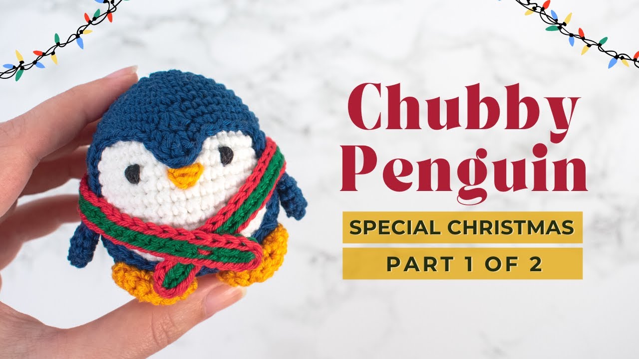 'Video thumbnail for Chubby Penguin amigurumi pattern | How to crochet a Penguin Christmas ornament pattern PART 1'