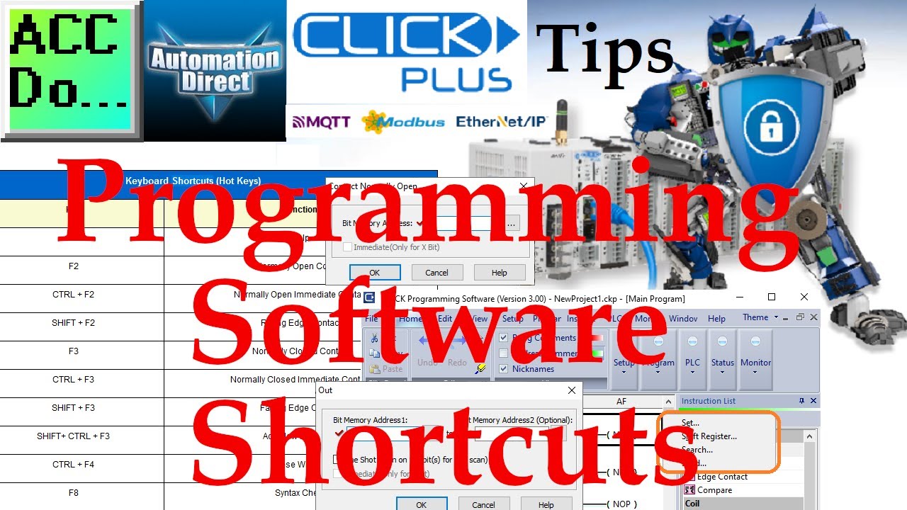 'Video thumbnail for Click Programming Software Shortcuts'