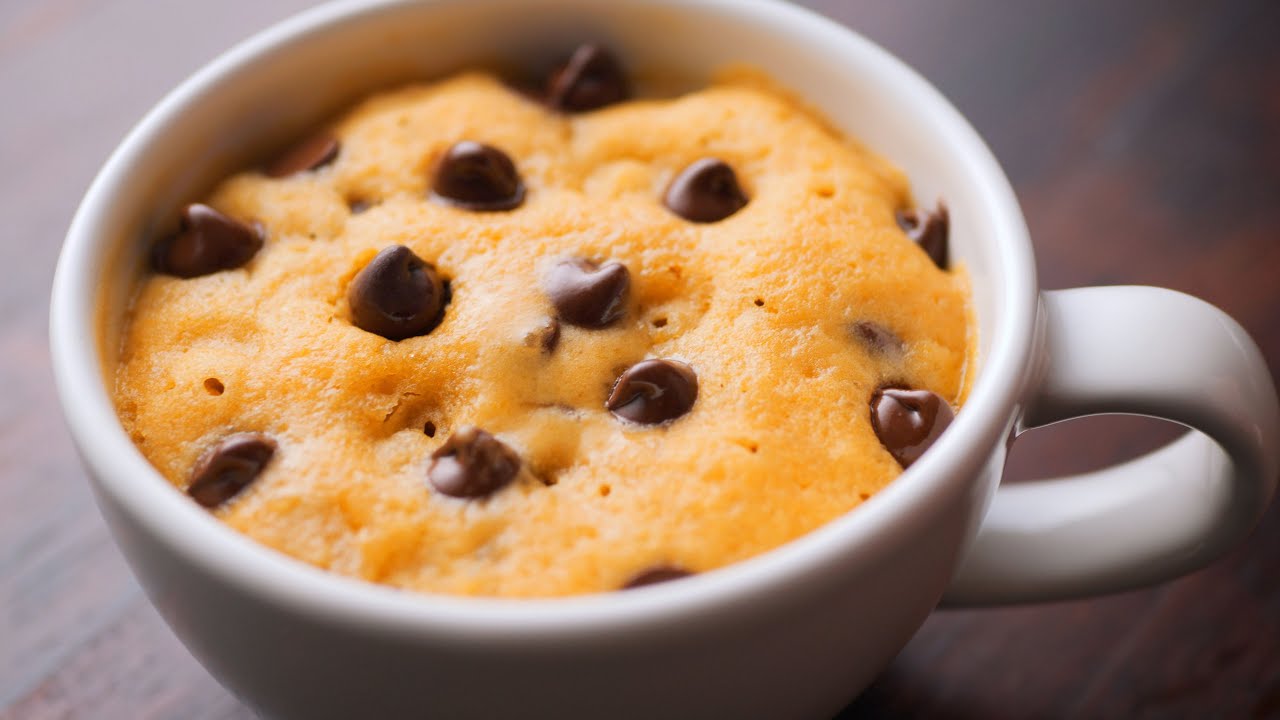 Video thumbnail for 1 Minute Mug Cookie in Microwave | Chocolate Chip Cookie in a Mug