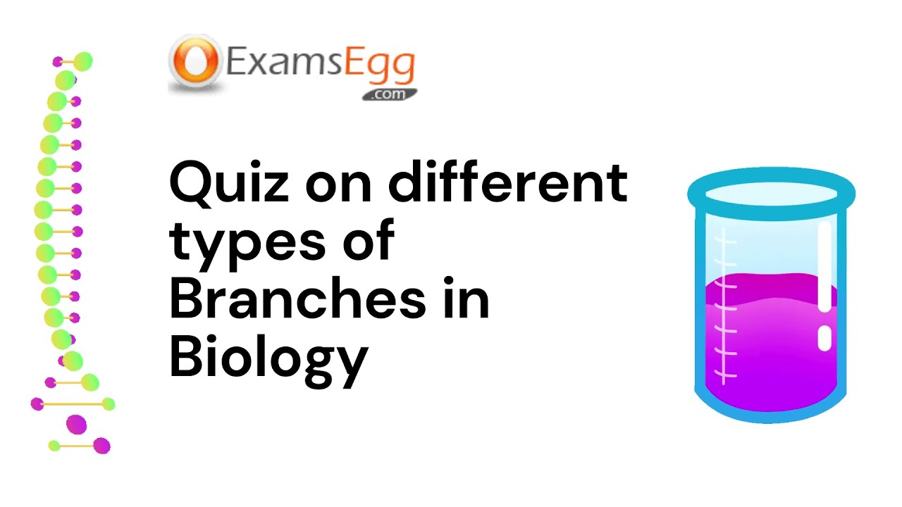 'Video thumbnail for Quiz on different types of Branches in Biology - Examsegg Biology'