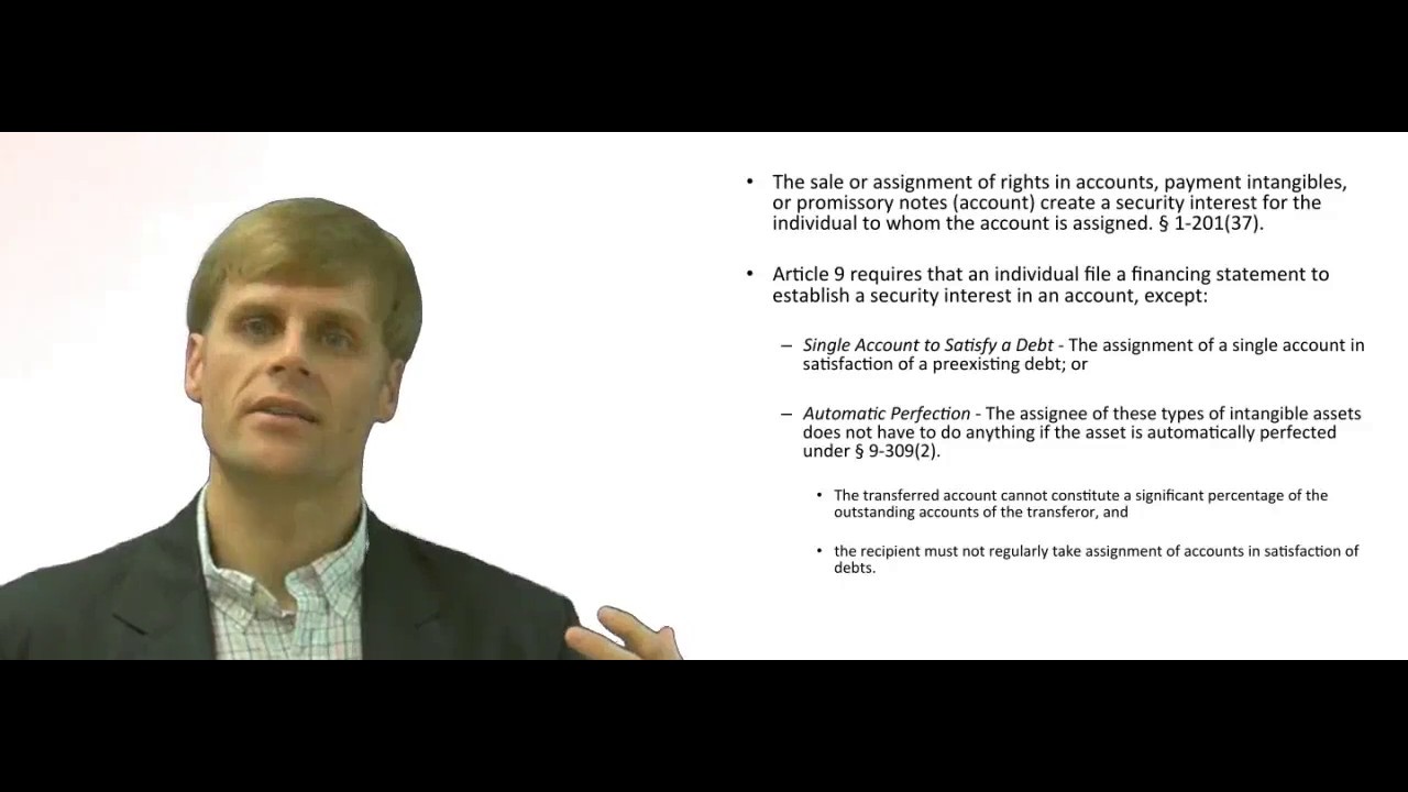 'Video thumbnail for Security Interest in Assignment of Accounts Receivable or Contract Rights'