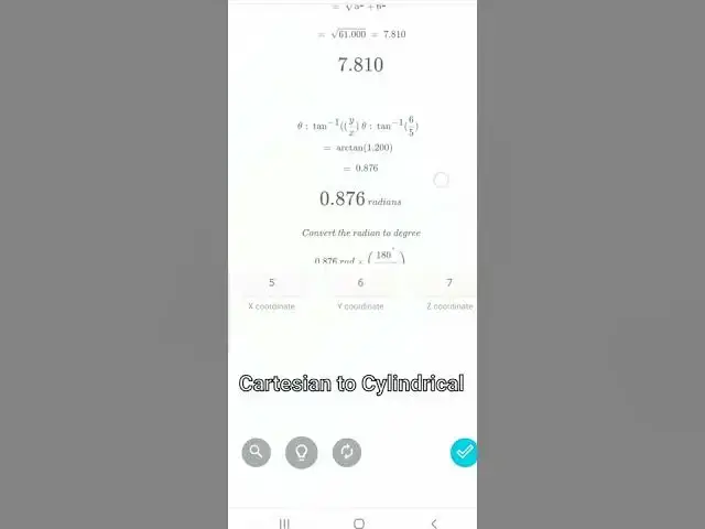 'Video thumbnail for Convert Cartesian Coordinates to Cylindrical Coordinates @Calcuhubs Math'