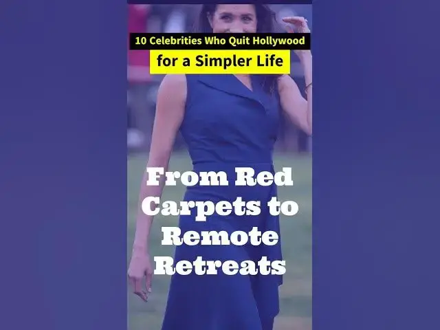 'Video thumbnail for 🌟 10 Celebrities Who Left Hollywood for a Simpler Life 🏡 Cameron Diaz & Others #meganmarkle'