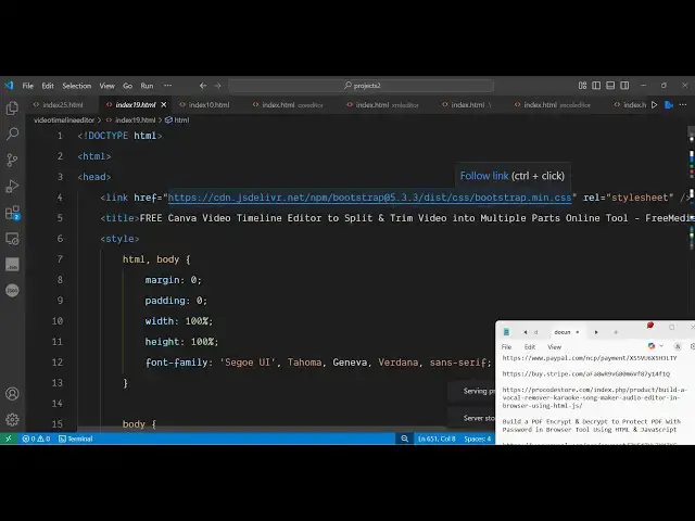 'Video thumbnail for Build a FFMPEG WASM Video Splitter & Trimmer Web App in Browser Using HTML & JavaScript'