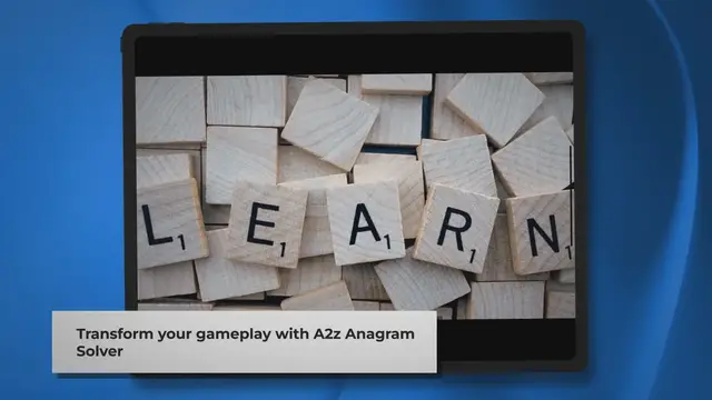 'Video thumbnail for Master Word Games with A2z Anagram Solver: Unscramble Letters Like a Pro'