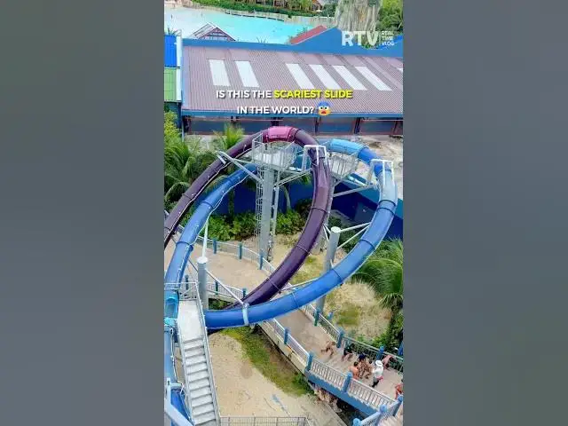 'Video thumbnail for Is This The 😱 SCARIEST SLIDE In The  WORLD ? #shorts'