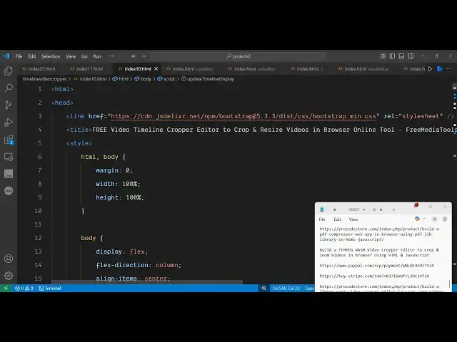 'Video thumbnail for Build a FFMPEG WASM Video Cropper & Zoom Timeline Editor in Browser Using HTML & JavaScript'