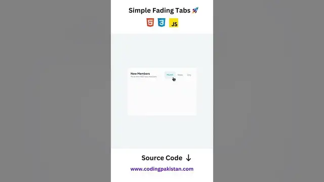 'Video thumbnail for Simple Fading Tabs Design Using HTML, CSS, and JavaScript #automobile #htmlcss #cssselectors'