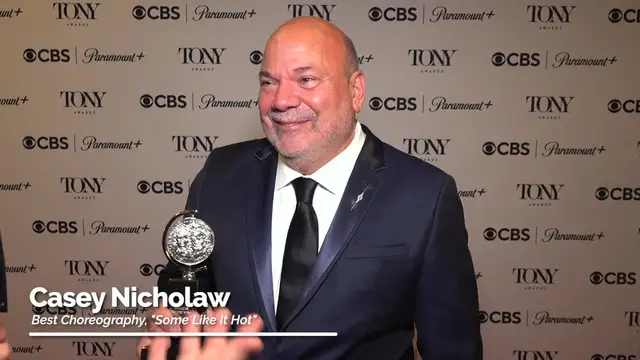 'Video thumbnail for Video: Casey Nicholaw Celebrates Tony Win for 'Best Choreography''