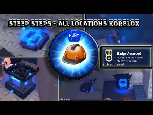 'Video thumbnail for *COMPLETE GUIDE* Steep Steps THE HUNT All Locations 5 Artifacts Korblox (Platform Problems Badge)'
