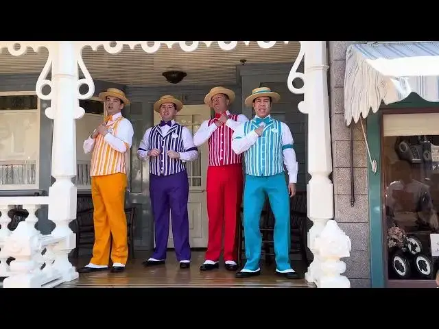 'Video thumbnail for The Dapper Dans at Disneyland on Main Street USA 🥁 #disneyland #disney #disneyparks #dapperdans'