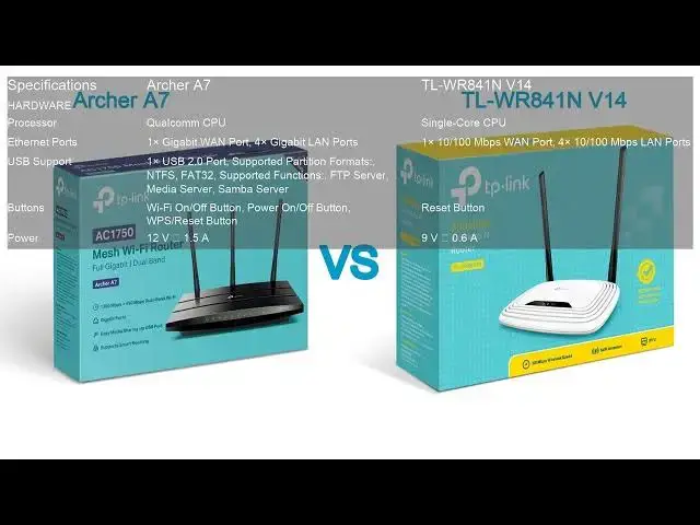 'Video thumbnail for Archer A7 VS TL WR841N V14'