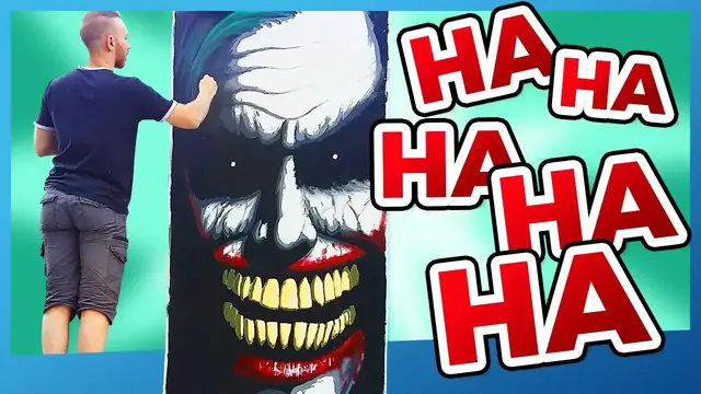 'Video thumbnail for I Did An Evil JOKER Street Painting!'