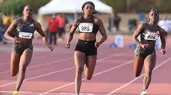 'Video thumbnail for Elaine Thompson-Herah 200m race at Tom Jones Memorial Invitational'