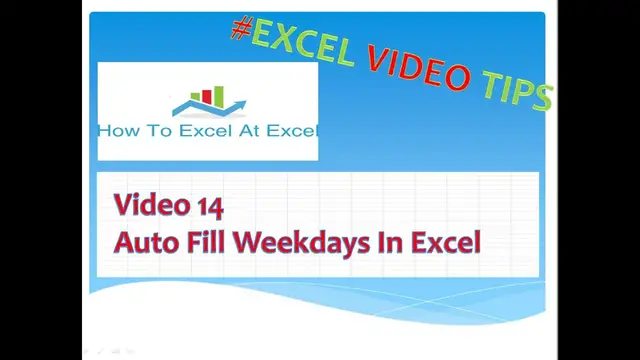 'Video thumbnail for Excel Tips : Auto Fill Weekdays Only In Excel'