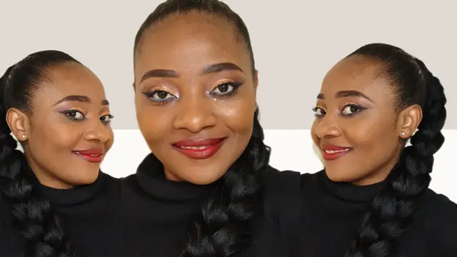 'Video thumbnail for Braid Ponytail with Braiding Hair on Natural Hair | Sleek Braided Ponytail With Braiding Hair'