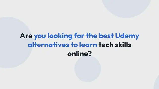 'Video thumbnail for Sites Like Udemy: 8 Best Udemy Alternatives in 2023 (Tech Skills)'