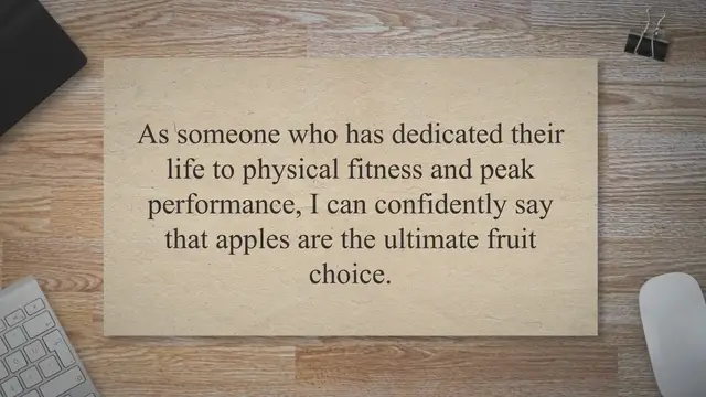 'Video thumbnail for An Apple a Day Keeps the Doctor Away: The Case for Apples as the Ultimate Fruit Choice'