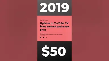 'Video thumbnail for YouTube TV's Price Has DOUBLED Since It First Launched'