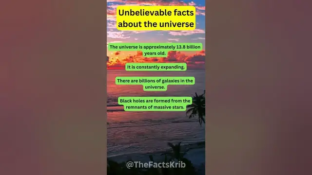 'Video thumbnail for Unbelievable Facts About The Universe'