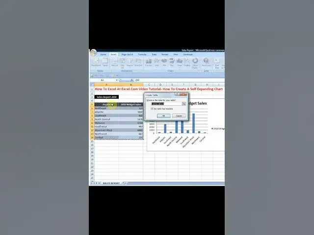 'Video thumbnail for How To Make A Self Expanding Chart In Excel #shorts'