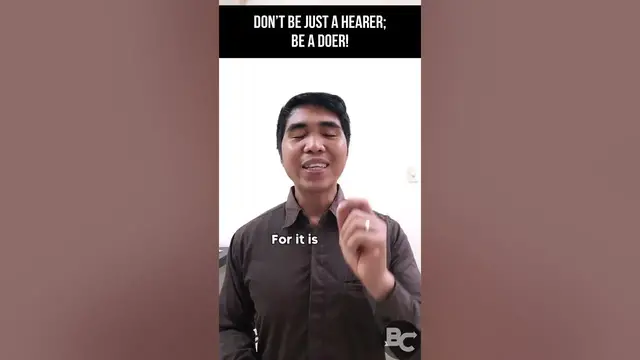 'Video thumbnail for Are you a hearer or a doer?'