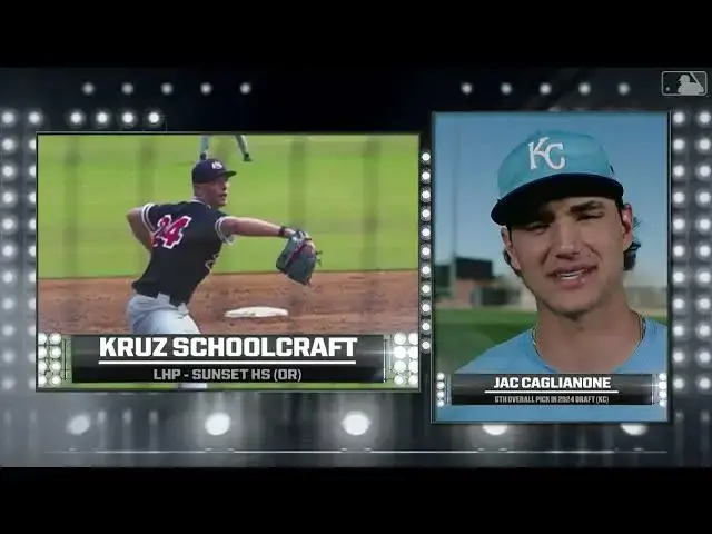 'Video thumbnail for San Diego Padres Select Kruz Schoolcraft with No. 25 Pick in 2025 MLB Draft!'