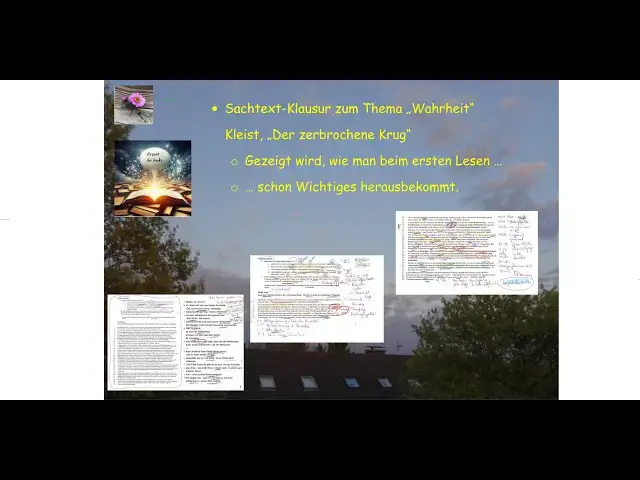 'Video thumbnail for Klausur: Kleist, "Krug", Sachtext-Thema "Wahrheit" - Beispiel für schnelle Verarbeitung des Textes '