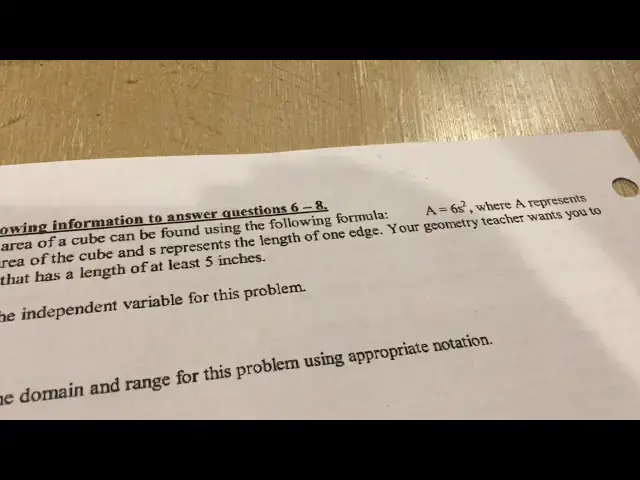 'Video thumbnail for Identifying Dependent And Independent Variables In A Function'