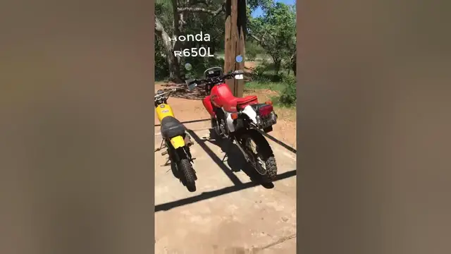 'Video thumbnail for Honda XR650L, Beta Rev3 and Yamaha MR50 | Our Current Garage #Shorts'