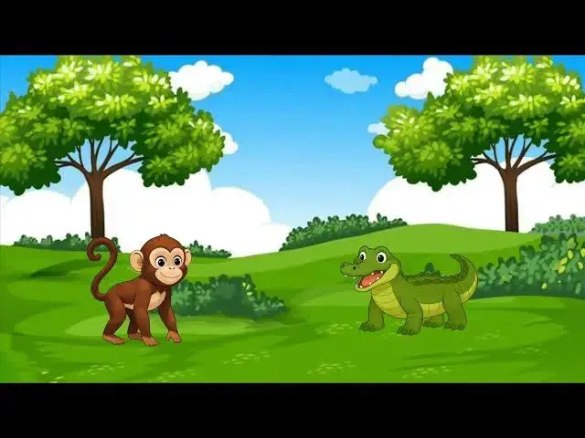 'Video thumbnail for Monkey and crocodile story in hindi | बन्दर और मगरमच्छ की कहानी | motivational story in hindi'