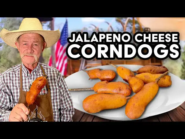 'Video thumbnail for Bacon-Wrapped Jalapeño Cheese Corn Dogs | Fair Food Goes Cowboy-Style!'