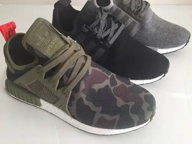 'Video thumbnail for Adidas NMD XR1 Duck Camo BA7233 & NMD Wool 3M Black White Charcoal Grey'