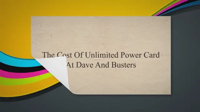 'Video thumbnail for The Cost Of Unlimited Power Card At Dave And Busters'
