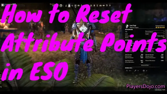 'Video thumbnail for ESO how to reset your attribute points [Magicka, Health & Stamina]'