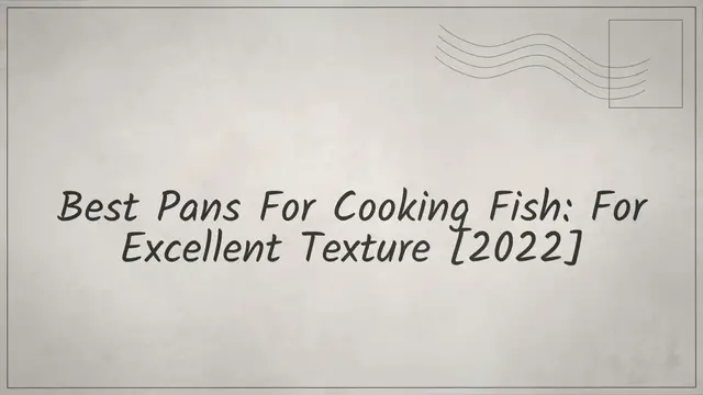 'Video thumbnail for Best Pans For Cooking Fish: For Excellent Texture [2022]'