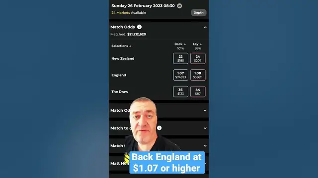 'Video thumbnail for NZ vs England - what happened to NZ ? #nzvseng  #sportsbetting  #cricket  #betfair #betting #sports'