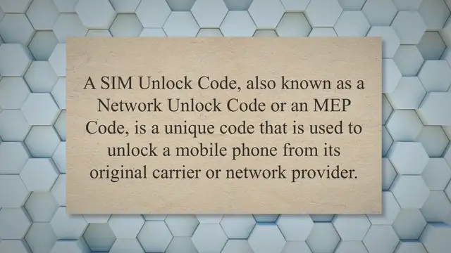 'Video thumbnail for What is SIM Unlock Code?'
